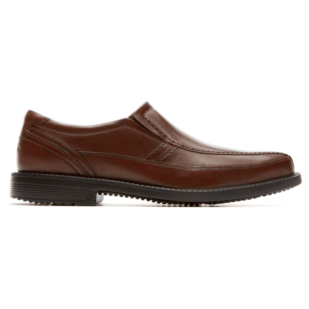 Rockport Singapore Mens Slip-On - Style Leader 2 Bike Toe Brown - WC1285430